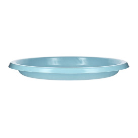 Plato Llano Reutilizable Económico PS Azul Claro Ø17cm (25 Uds)