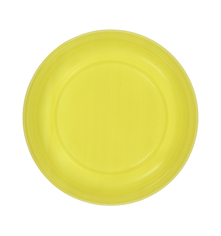 Plato Llano Reutilizable Económico PS Amarillo Ø17cm (25 Uds) Plato Llano Reutilizable Económico PS Amarillo Ø17cm (25 Uds)