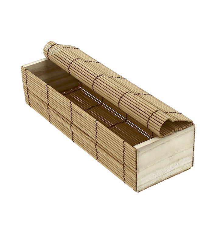 Envase de Bambú para Sushi 23x8x6cm (1 Ud) Envase de Bambú para Sushi 23x8x6cm (1 Ud)