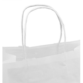Bolsa Papel Kraft Blanca con Asas 80g/m² 30+18x29cm (200 Uds)