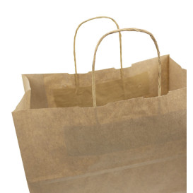 Bolsa Papel Kraft con Asas 80g/m² 30+18x29cm (25 Uds)