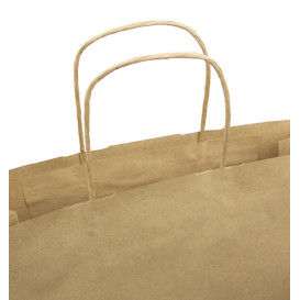 Bolsa Papel Kraft con Asas 100g/m² 32+12x40cm (25 Uds)