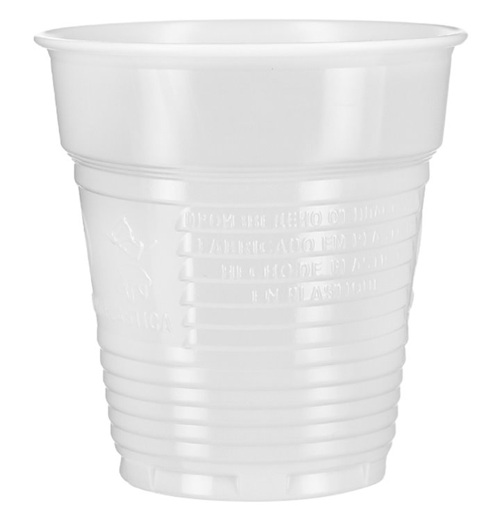 Vaso de Plástico PS Vending Blanco 166ml Ø7,0cm (100 Uds)