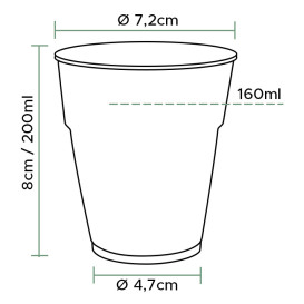Vaso Reutilizable Económico PS "Diamant" Cristal 200ml Ø7,2cm (25 Uds)