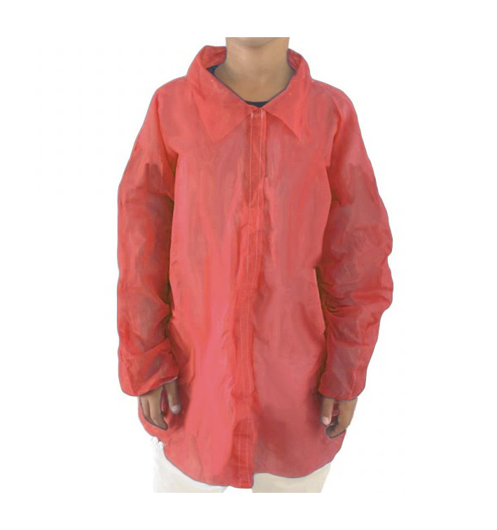 Bata Infantil Roja TST PP Con Velcro Sin Bolsillo (1 Ud) Bata Infantil Roja TST PP Con Velcro Sin Bolsillo (1 Ud)