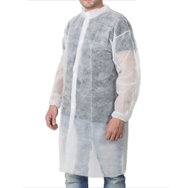 Bata Visita TST PP con Velcro y Sin Bolsillo Blanco XL 25gr (1 Ud)