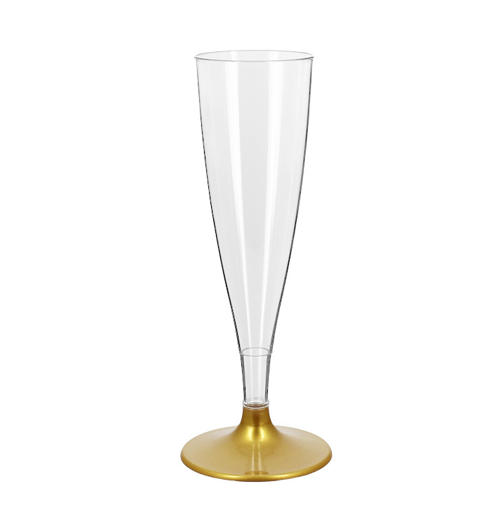 Copa Plástico Reutilizable Cava Pie Oro 140ml 2P (6 Uds) Copa Plástico Reutilizable Cava Pie Oro 140ml 2P (6 Uds)