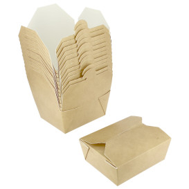Caja Americana Pequeña Kraft 10,7x8,65x4,5cm 400ml (50 Uds)