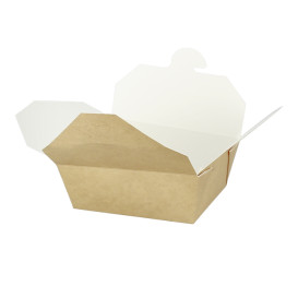 Caja Americana Pequeña Kraft 10,7x8,65x4,5cm 400ml (50 Uds)