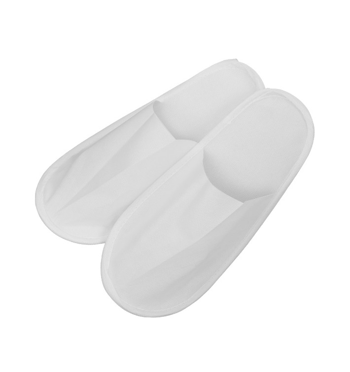 Zapatilla en TST de PP Cerrada Blanco Suela EVA (1 Par) Zapatilla en TST de PP Cerrada Blanco Suela EVA (1 Par)