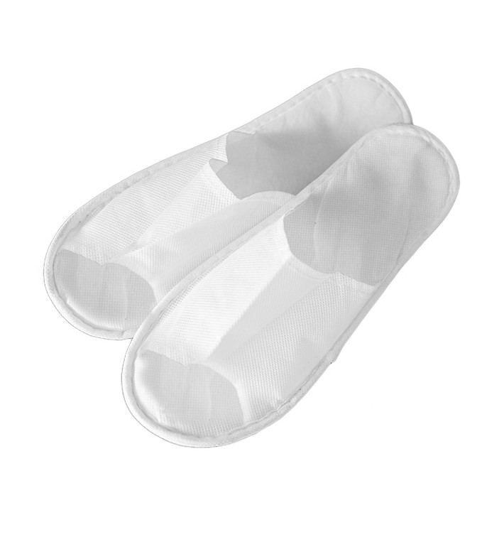 Zapatilla en TST de Polipropileno Abierta Blanco (50 Pares) Zapatilla en TST de Polipropileno Abierta Blanco (50 Pares)