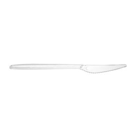 Cuchillo de Plástico PS Reutilizable Transparente 18cm (20 Uds)