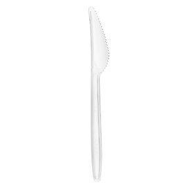 Cuchillo de Plástico PS Reutilizable Transparente 18cm (50 Uds)