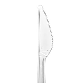 Cuchillo de Plástico PS Reutilizable Transparente 18cm (50 Uds)
