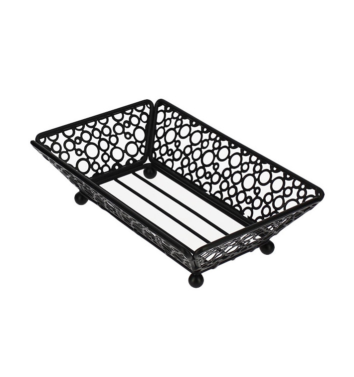 Cesta Rectangular de Acero Negro 210x140x65mm (1 Ud) Cesta Rectangular de Acero Negro 210x140x65mm (1 Ud)
