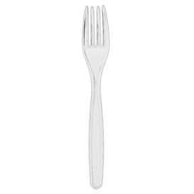 Tenedor Reutilizable PS “Diamant” Transparente 180mm (20 Uds)