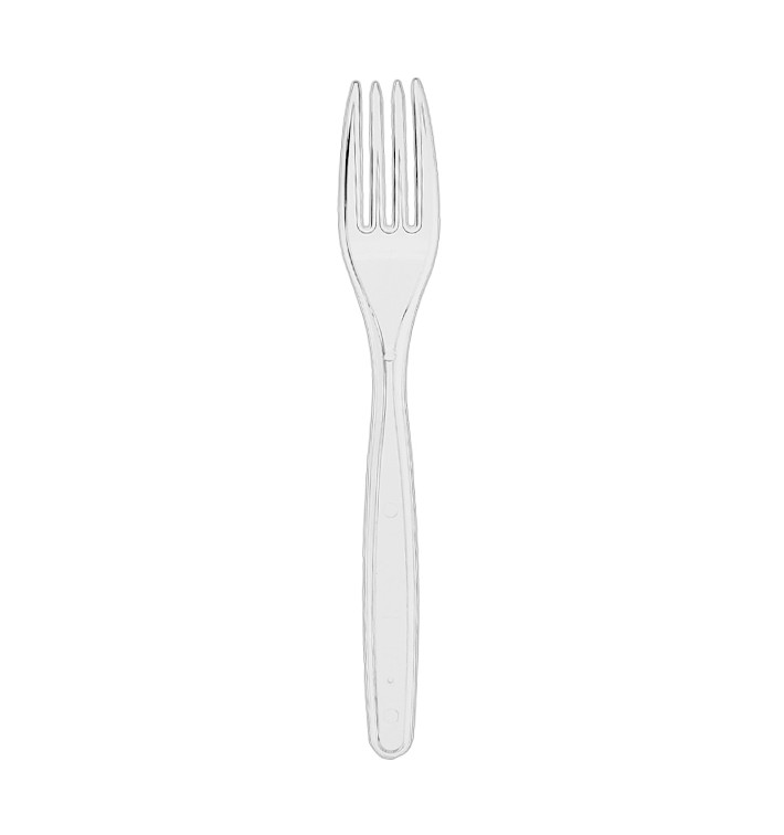 Tenedor Reutilizable PS “Diamant” Transparente 180mm (100 Uds) Tenedor Reutilizable PS “Diamant” Transparente 180mm (100 Uds)