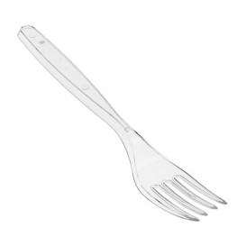 Tenedor Reutilizable PS “Diamant” Transparente 180mm (100 Uds)