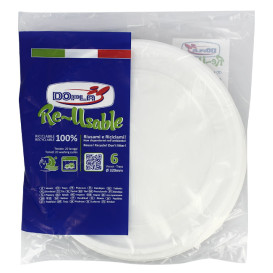 Plato Reutilizable PS Redondo Blanco Ø32cm (180 Uds) Plato Reutilizable PS Redondo Blanco Ø32cm (180 Uds)