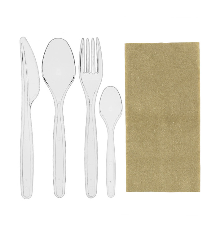 Set Cubiertos Reutilizables PS 4 Piezas + Servilleta (25 Uds) Set Cubiertos Reutilizables PS 4 Piezas + Servilleta (25 Uds)