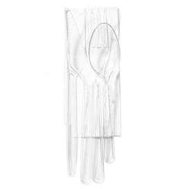 Set Cubiertos Reutilizables PS 4 Piezas + Servilleta (25 Uds)