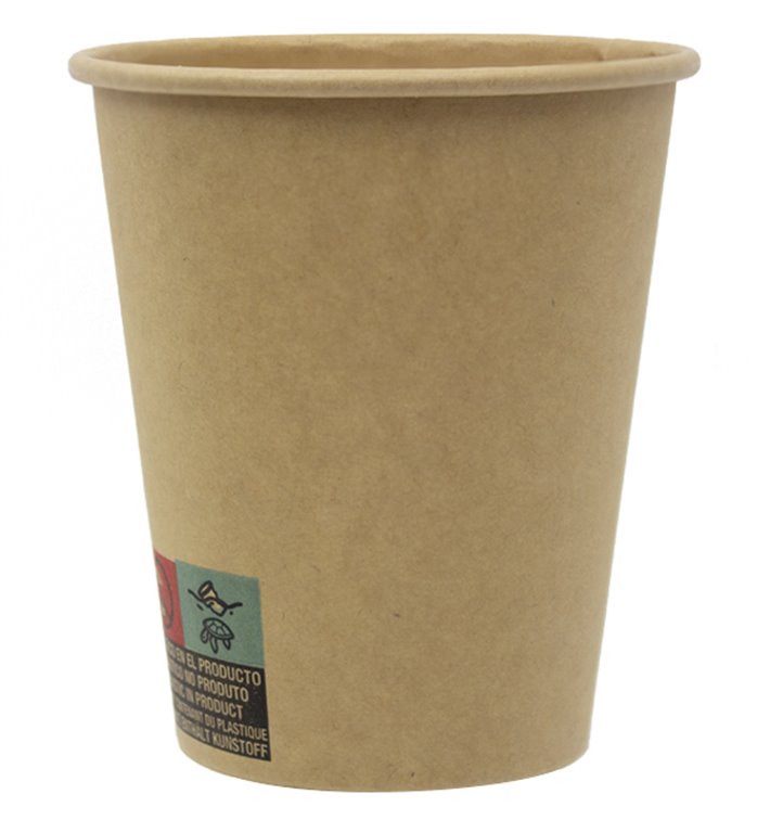 Vaso Cartón 9 Oz/280ml Kraft-Kraft Ø8,1cm (50 Uds)
