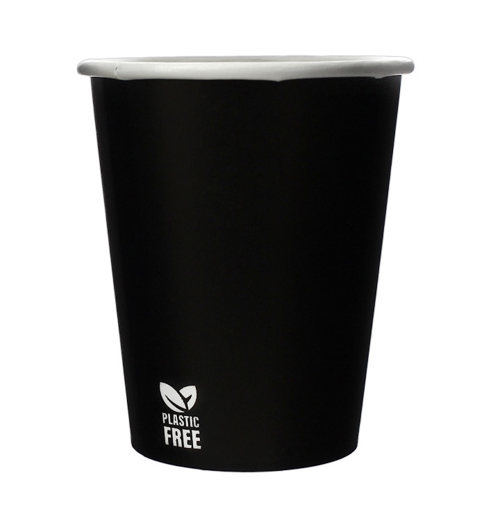 Vaso Cartón Plastic Free 8 Oz/240ml Negro Ø8,0cm (50 Uds) Vaso Cartón Plastic Free 8 Oz/240ml Negro Ø8,0cm (50 Uds)