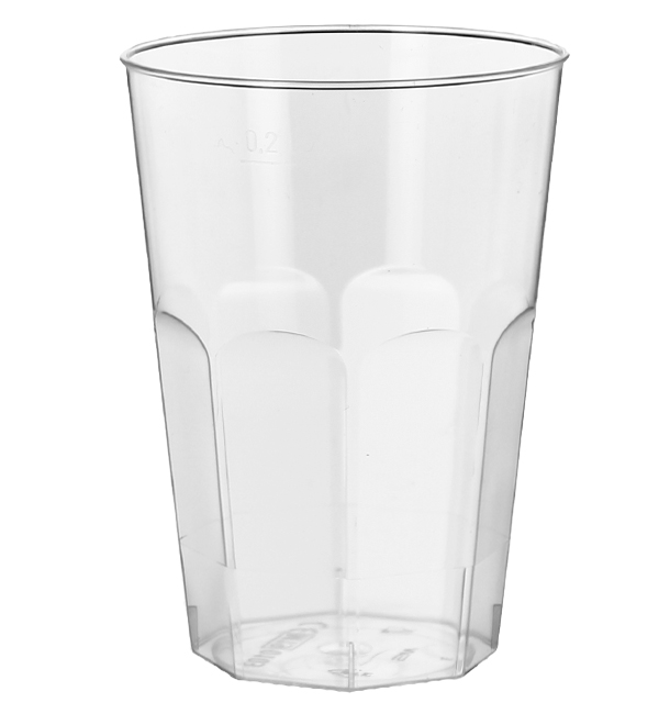 Vaso "Deco" PS Transparente Cristal 200 ml (25 Unidades)