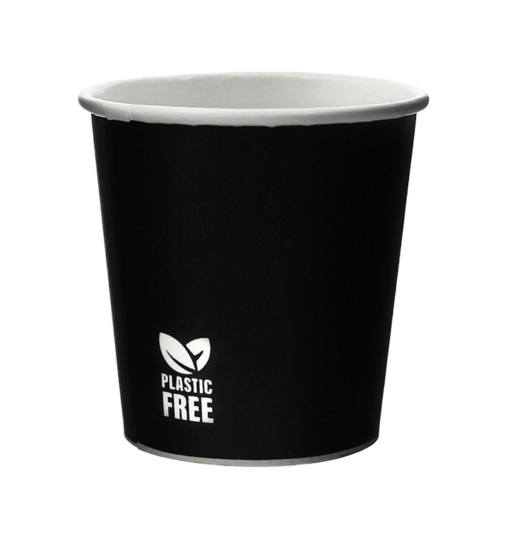 Vaso Cartón Plastic Free 4 Oz/120ml Negro Ø6,2cm (100 Uds) Vaso Cartón Plastic Free 4 Oz/120ml Negro Ø6,2cm (100 Uds)