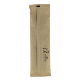 Set Cubiertos Madera Barnizado Tenedor, Cuchillo y Servilleta (25 Uds)