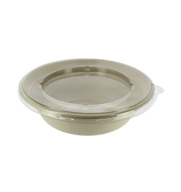 Bol Caña de Azúcar con tapa 1000ml Ø210x60mm (15 Uds) Bol Caña de Azúcar con tapa 1000ml Ø210x60mm (15 Uds)