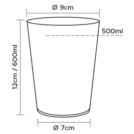 Vaso Inyectado Sidra PP 600 ml (25 Uds)