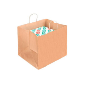 Bolsa Papel Cajas Pizza Asas 80g 37+33x32 cm (50 Uds)