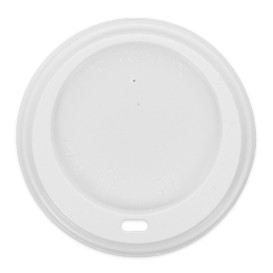 Tapa Travel con Agujero PS para Vaso Cartón Blanca Ø9,0cm (1000 Uds)