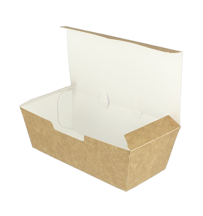 Caja Comida para Llevar Kraft 16,5x7,5x6cm (25 Uds)