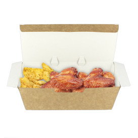 Caja Comida para Llevar Kraft 16,5x7,5x6cm (25 Uds)