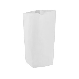 Bolsa de Papel Cilíndrica con Base Hexagonal Blanco 23x35cm (50 Uds)