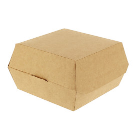 Caja Kraft para Hamburguesa XXL 14,5x14,5x8 cm (400 Uds)