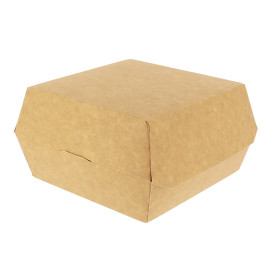 Caja Kraft para Hamburguesa Mega 16,5x18x9 cm (200 Uds)