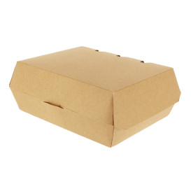 Caja Kraft para Hamburguesa Gigante 23x17,5x8 cm (175 Uds)