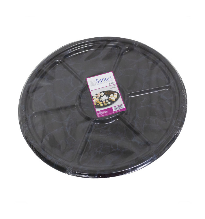 Bandeja Reutilizable rPET 6C Marmol 46cm (5 Uds) Bandeja Reutilizable rPET 6C Marmol 46cm (5 Uds)