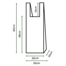 Bolsa Camiseta para pan Translúcida 30x60cm G56 (100 Uds)