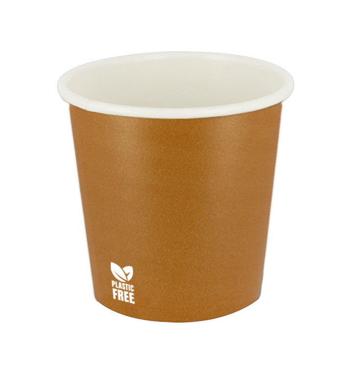 Vaso Cartón Plastic Free 4 Oz/120ml "Caramelo" Ø6,2cm (100 Uds) Vaso Cartón Plastic Free 4 Oz/120ml "Caramelo" Ø6,2cm (100 Uds)