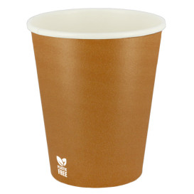 Vaso Cartón Plastic Free 8 Oz/240ml "Caramelo" Ø8,0cm (50 Uds)