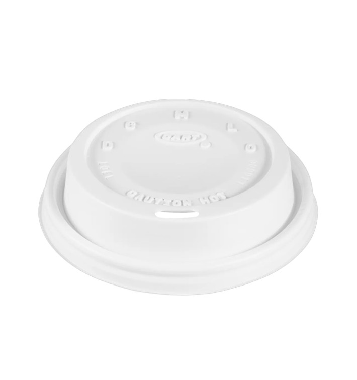 Tapa Travel PS para Vaso "Cappuccino" Blanca Ø8,6cm (100 Uds) Tapa Travel PS para Vaso "Cappuccino" Blanca Ø8,6cm (100 Uds)