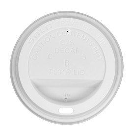 Tapa Travel con Agujero PS para Vaso Cartón Blanca Ø8,4cm (100 Uds)