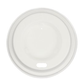 Tapa Travel con Agujero Fibra Moldeada Blanca Ø7,0cm (2.100 Uds)