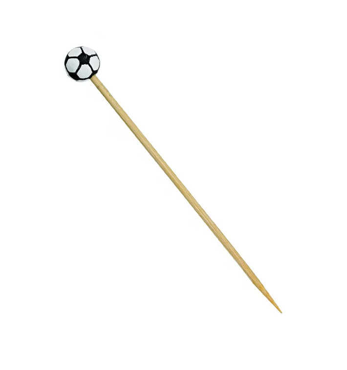 Pinchos de Bambu Decorados Fútbol 120mm (100 Uds) Pinchos de Bambu Decorados Fútbol 120mm (100 Uds)