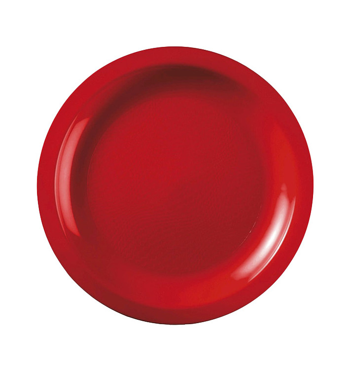 Plato Reutilizable PP Llano Rojo Round Ø18,5cm (50 Uds) Plato Reutilizable PP Llano Rojo Round Ø18,5cm (50 Uds)