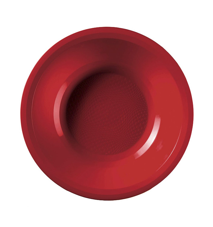 Plato Hondo Reutilizable PP Rojo Round Ø19,5cm (50 Uds) Plato Hondo Reutilizable PP Rojo Round Ø19,5cm (50 Uds)